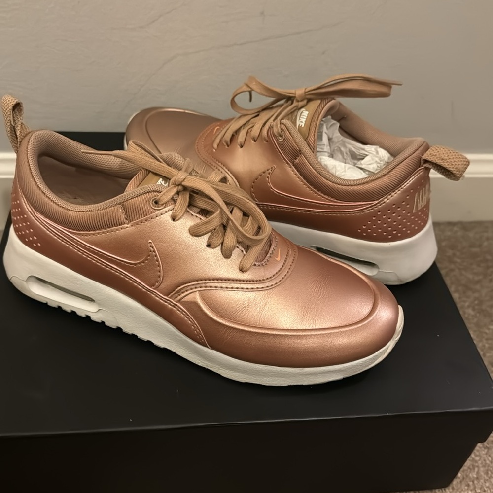 Nike Metallic Rose Gold Air Max Sneakers